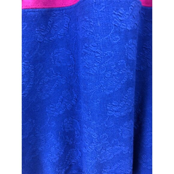 Blast Womens SIze M Blue/Purple 1/4 Zip Textured Embroidered Paisley Sweatshirt - Picture 6 of 13